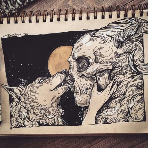 wolfskulljack wolf girl and skull boy something for the