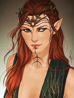 f wood elf druid leather portrait warsonghold lady lavellan it s a pleasure to make your acquaintance i commissioned the wonderful for a portrait