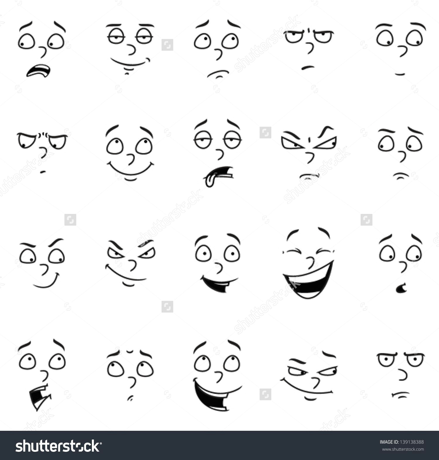 simple woman cartoon facial expressions buscar con google