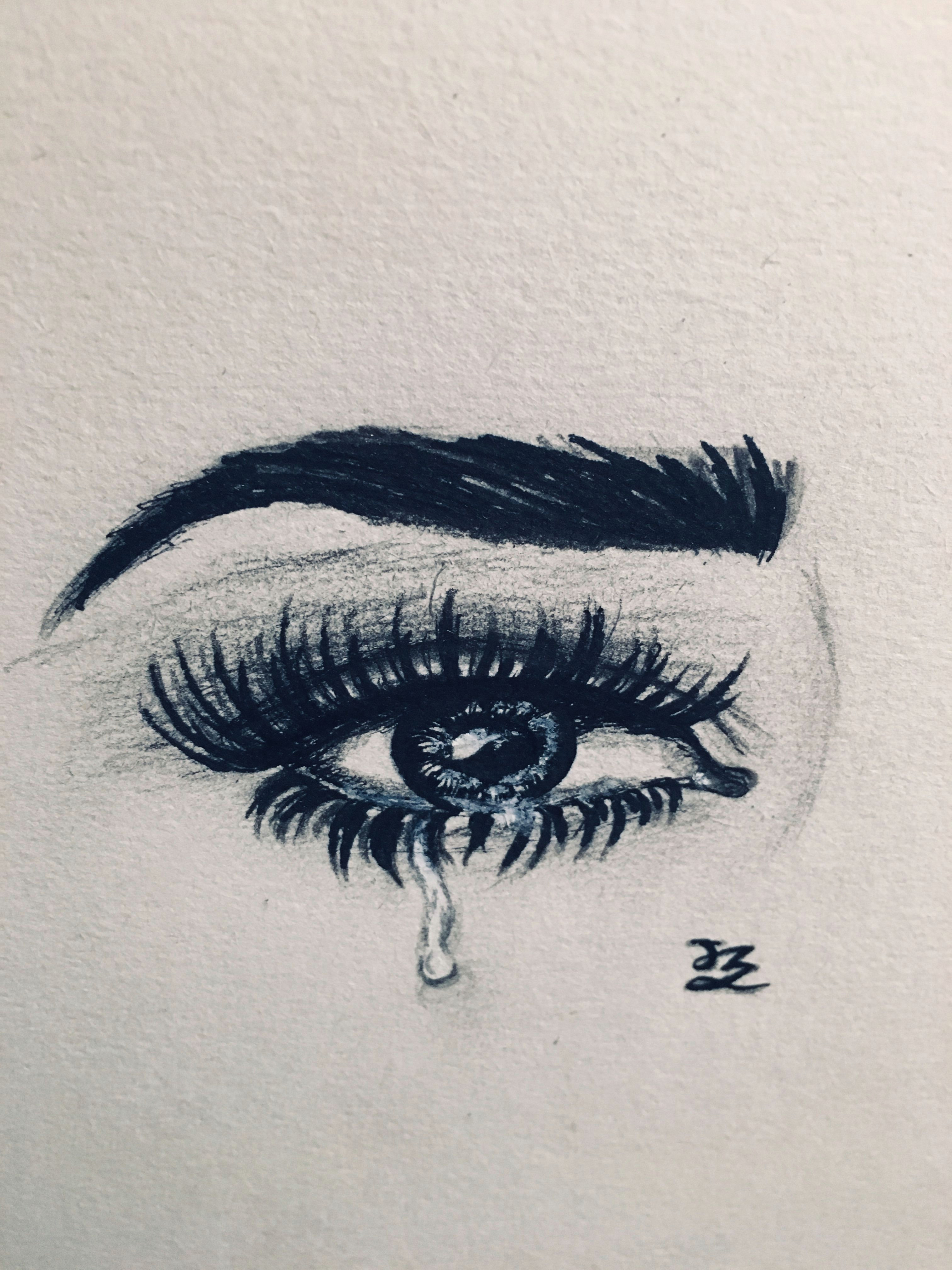 jz drawing teared eye