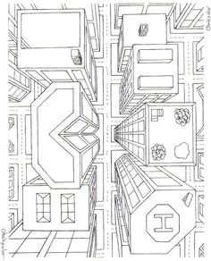 city bird s eye view drawing response to critique me please oct 2nd