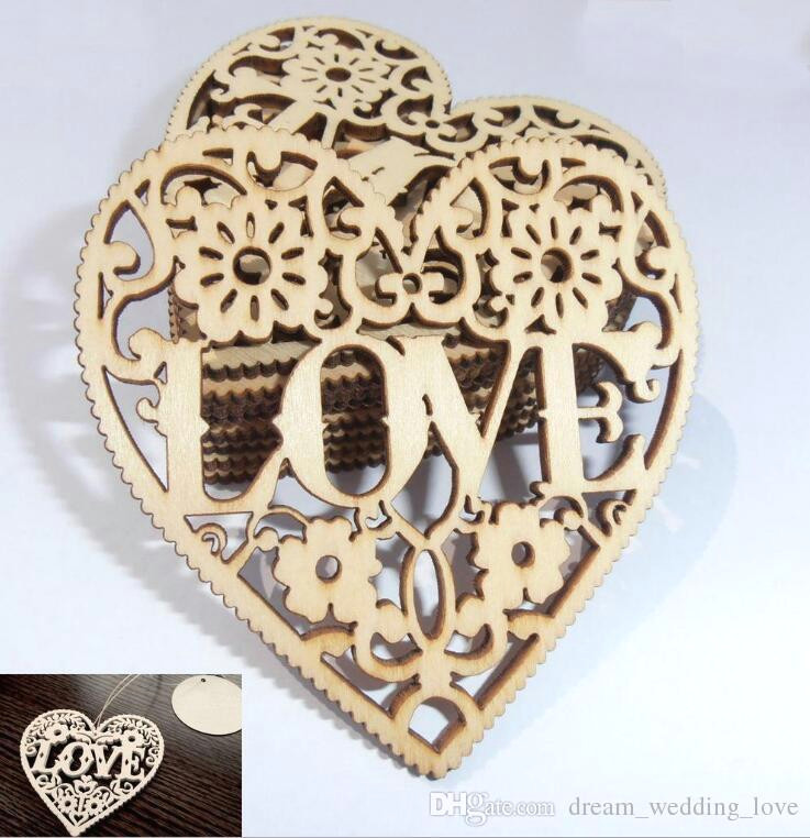 wood perforated diy accessories love by heart the original wood coloured drawing or pattern wt063 diy accessories wedding supplies home decorations online