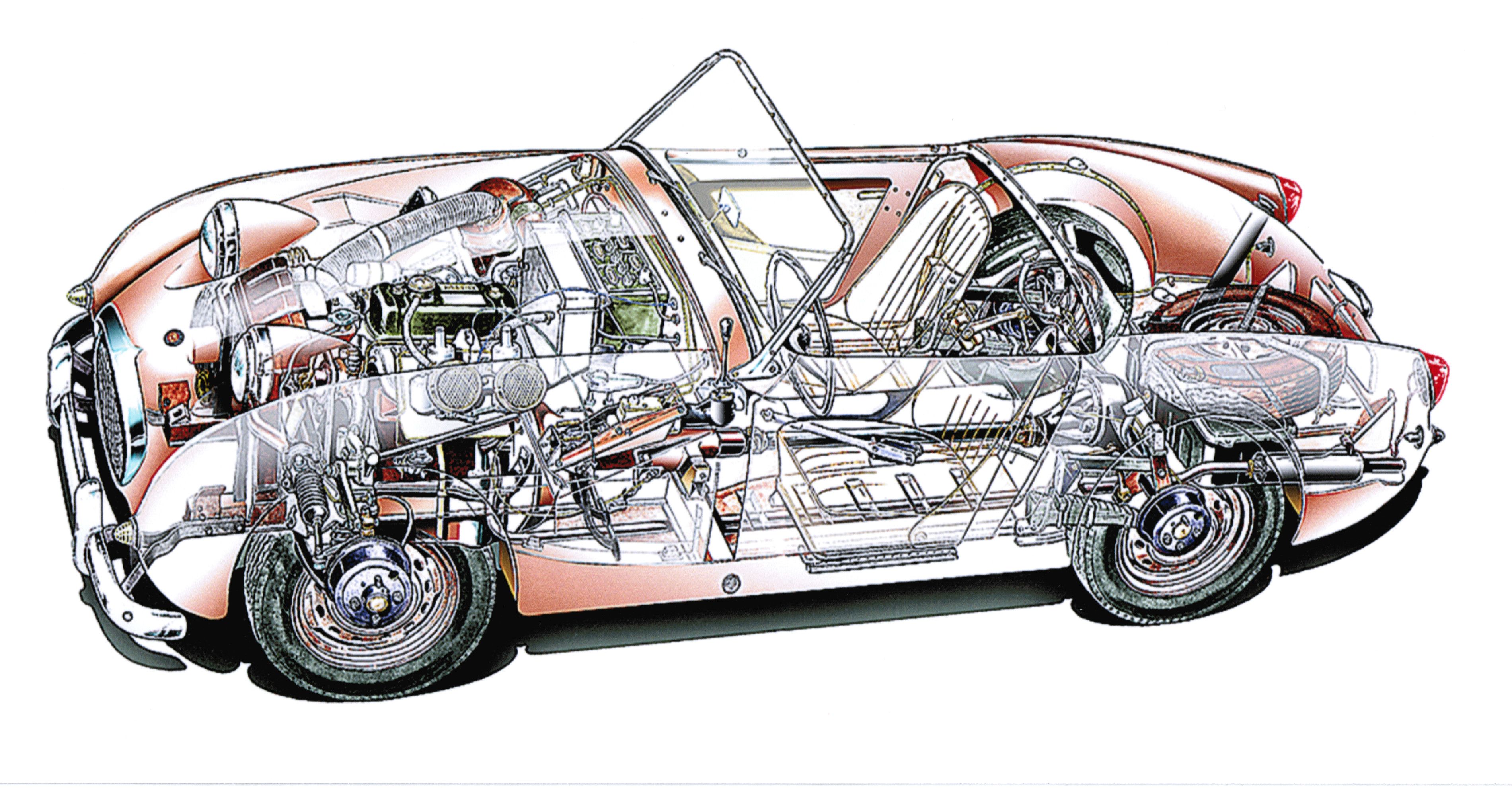 color cutaway drawing of bugeye sprite turned right way around the original from which