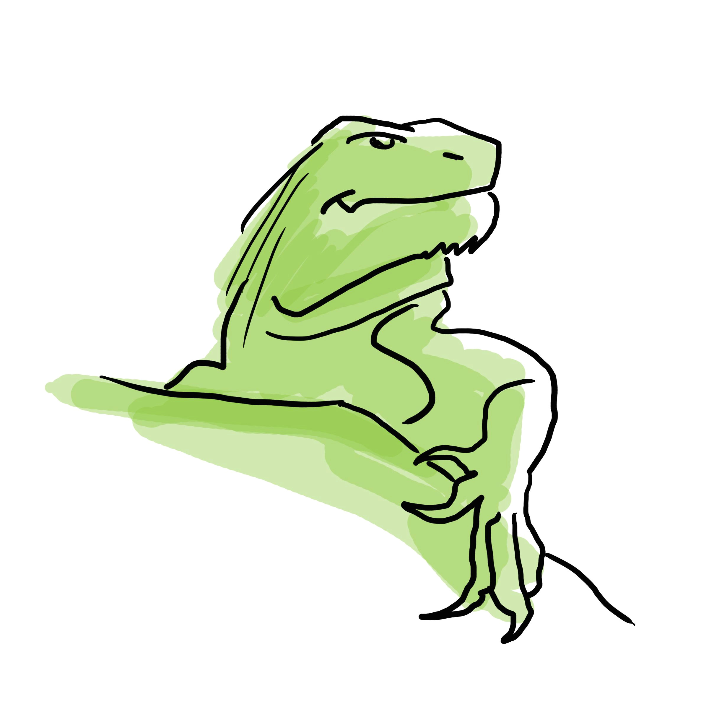photoshop sketch of an iguana susan sieber