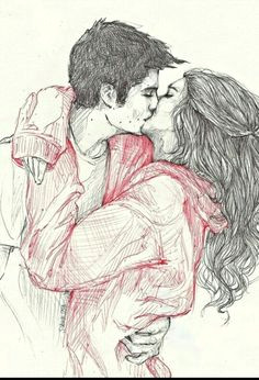 found this on tumbler credit for who ever made this couple sketch love drawings