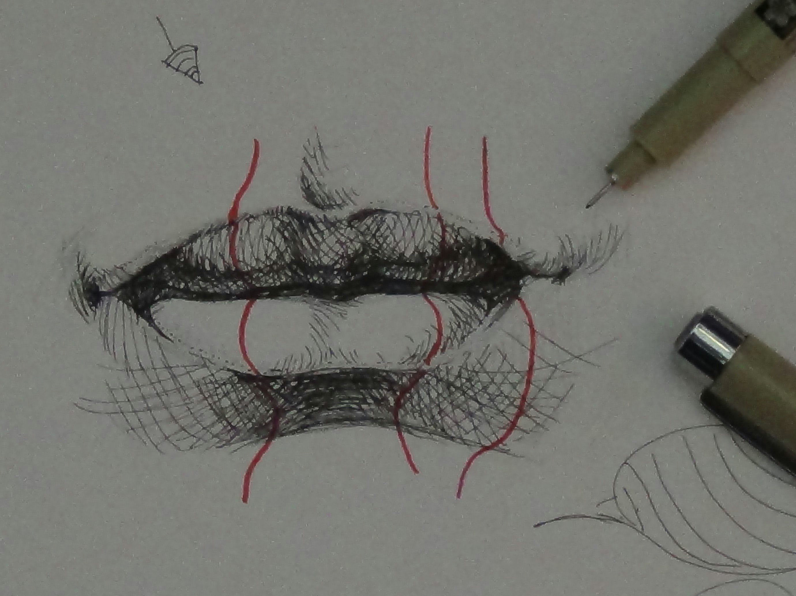 pen ink drawing tutorials how to draw realistic lips playlist