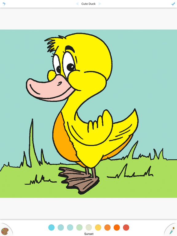 screenshot 1 for cute duck coloring drawing book for kids