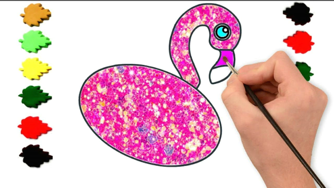 drawing coloring beautiful duck kids learn color