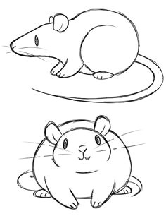 concept doodles for a simple rat design look at these cute little potatoes