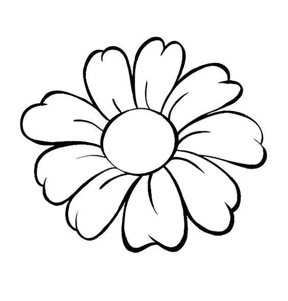 daisy flower daisy flower outline coloring page