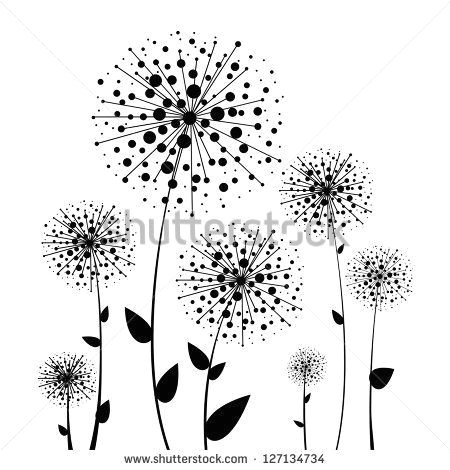 flower doodles abstract flowers watercolor flowers stencil art stencils dandelions