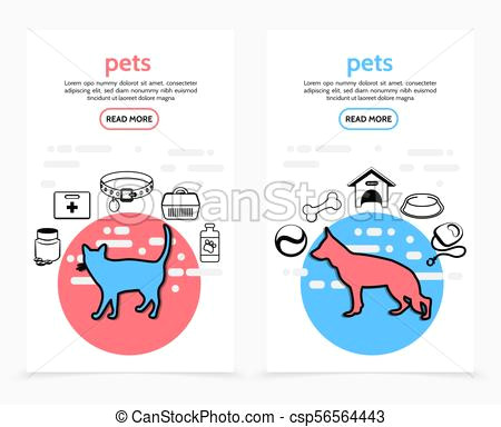 pets care vertical banners csp56564443