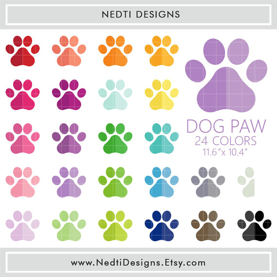 dog paws in rainbow color grooming walking feeding buy food for dog pet planner bullet journal