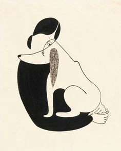 by christina malman 1935 woman and a dog arte digital art plastique