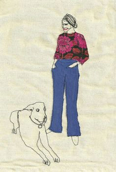 lady blue jeans by sarah walton i love the draping of the clothes