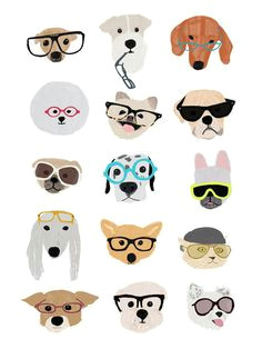 hanna melin dogs with glasses