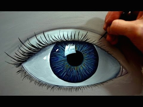 how to paint a realistic eye using acrylics