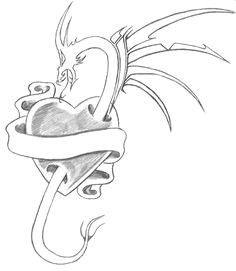 Drawing Of Dragon Heart 35 Best Heart Dragon Tattoo Drawings Images Dragon Tattoo Drawing