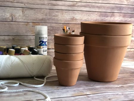 materials needed for flower pot people