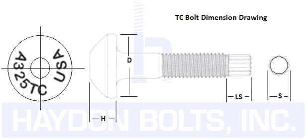 tension control bolts twist off bolts a325 a490 haydon bolts inchaydon bolts