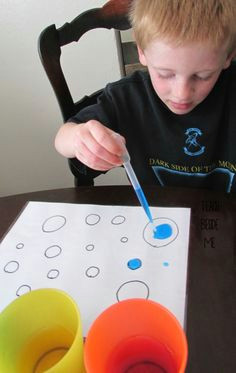 eye dropper colored dots also great for color mixing preschool science activities numbers preschool