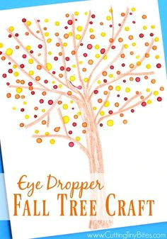 eye dropper fall tree craft