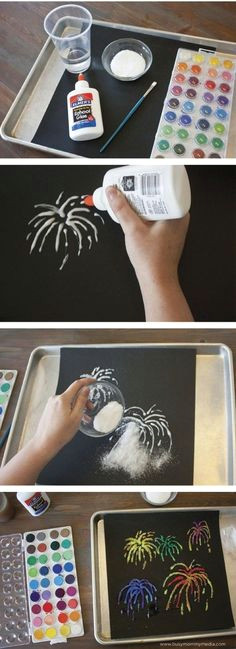 firework salt painting busy mommy media this is such a cool art project for
