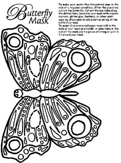 butterfly mask coloring page butterfly mask butterfly crafts butterfly birthday butterfly party