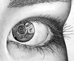 eye reflection drawing dribbble pencil house in eye by julia bourque drawing techniques