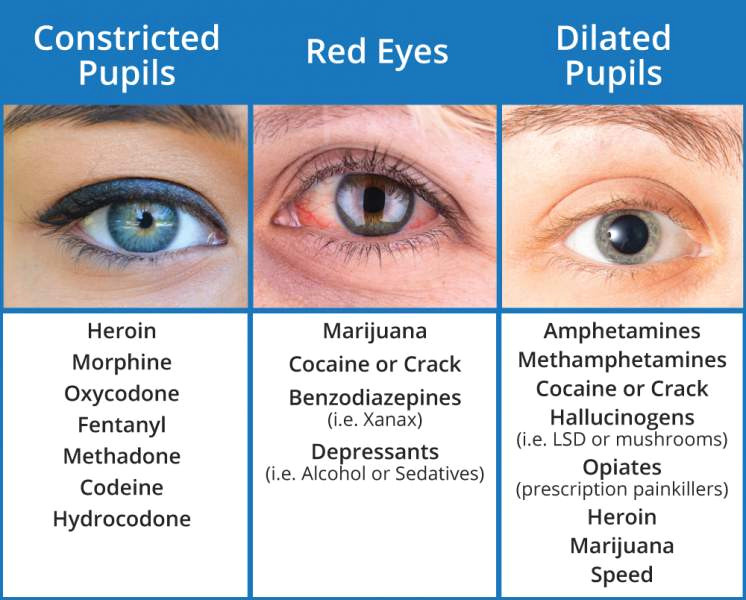 pupil dilation drug chart