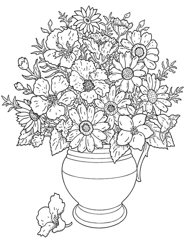 cool vases flower vase coloring page pages flowers in a top i 0d