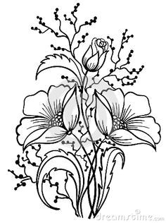 cvea e fabric painting line drawings of flowers outline drawings drawing flowers art