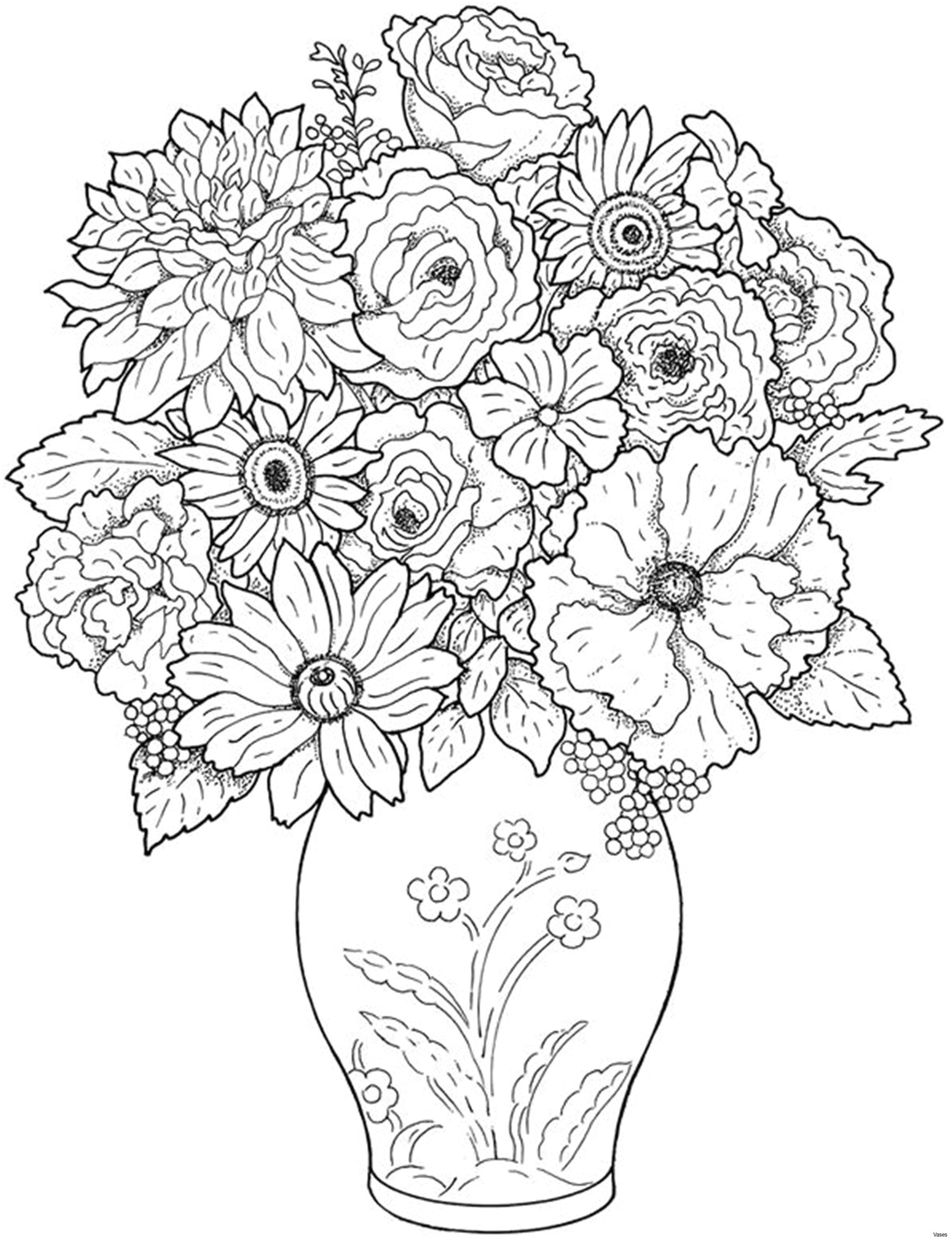 flowers coloring pages best vases flower vase coloring page pages flowers in a top i 0d