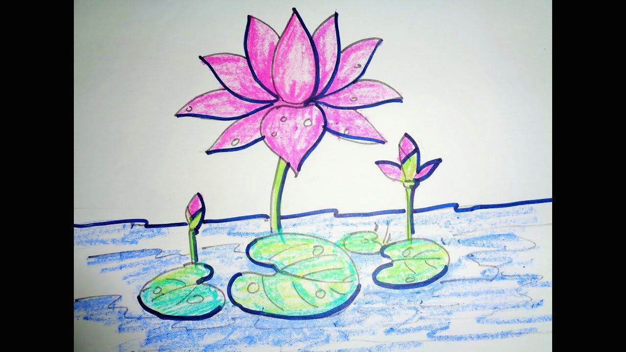 how to draw lotus step by step easy drawing