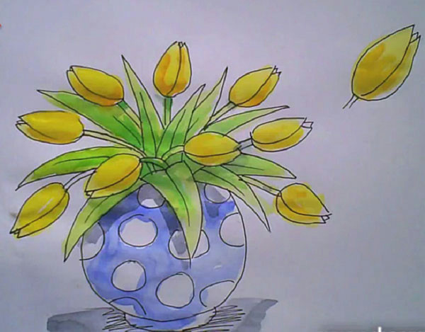 how to draw a vase of tulips 15 handy tutorials on how to draw a flower