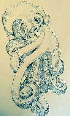 final illustration complete mas holy hell i ve found my octopus tattoo kelli bradford a things to draw