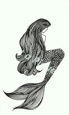 mermaid black and white siren tattoo tattoo mermaid mermaid art vintage mermaid tattoo