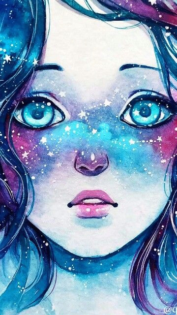 galaxy girl papel de parede