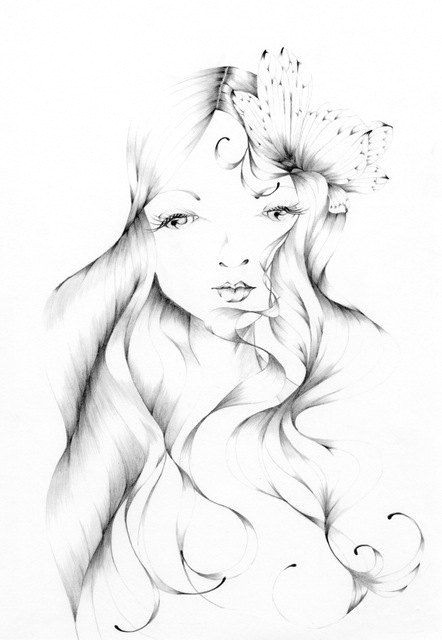 pencil drawing fantasy fine art giclee archival by abitofwhimsyart 30 00