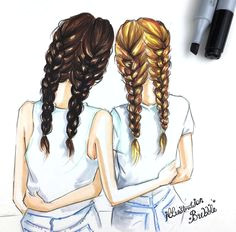 we are best friends forever cool girl drawings cute drawings tumblr tumblr sketches