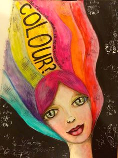 colour play art journal page