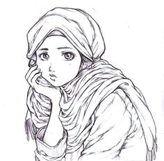 i m fine hijab cartoon muslim women muslim girls pencil drawings