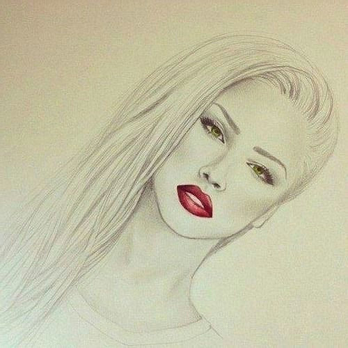 draw red lips