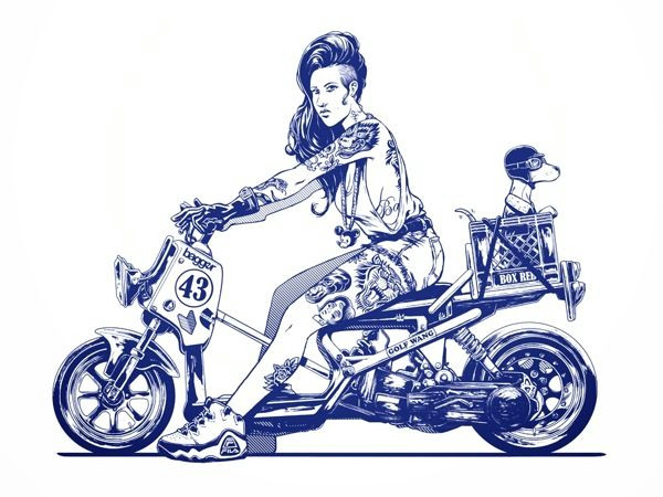 bagger ruckus by dennis brown via behance honda legend bike art motorcycle art