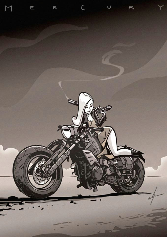 mercenary mercury girl mercurybike mercenary mercenarygarage