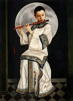 by xue yanqun portraits portrait art dalian china chinese painting chinese art