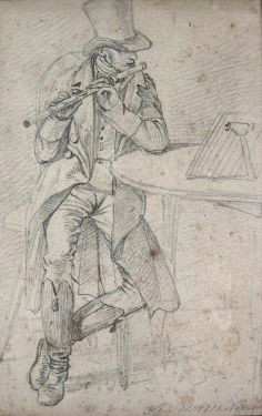 flute player by johann adam klein