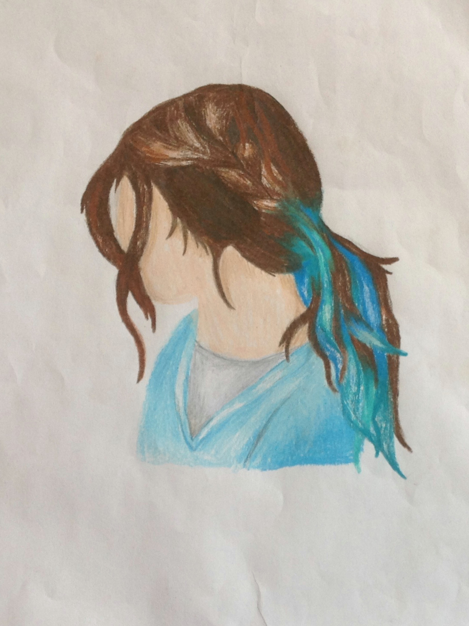 girl with turquoise highlights turquoise highlights my arts