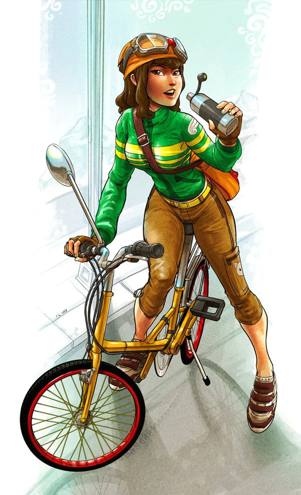 commission sue by robotnicc on deviantart bicycle illustration illustration art bicycle art