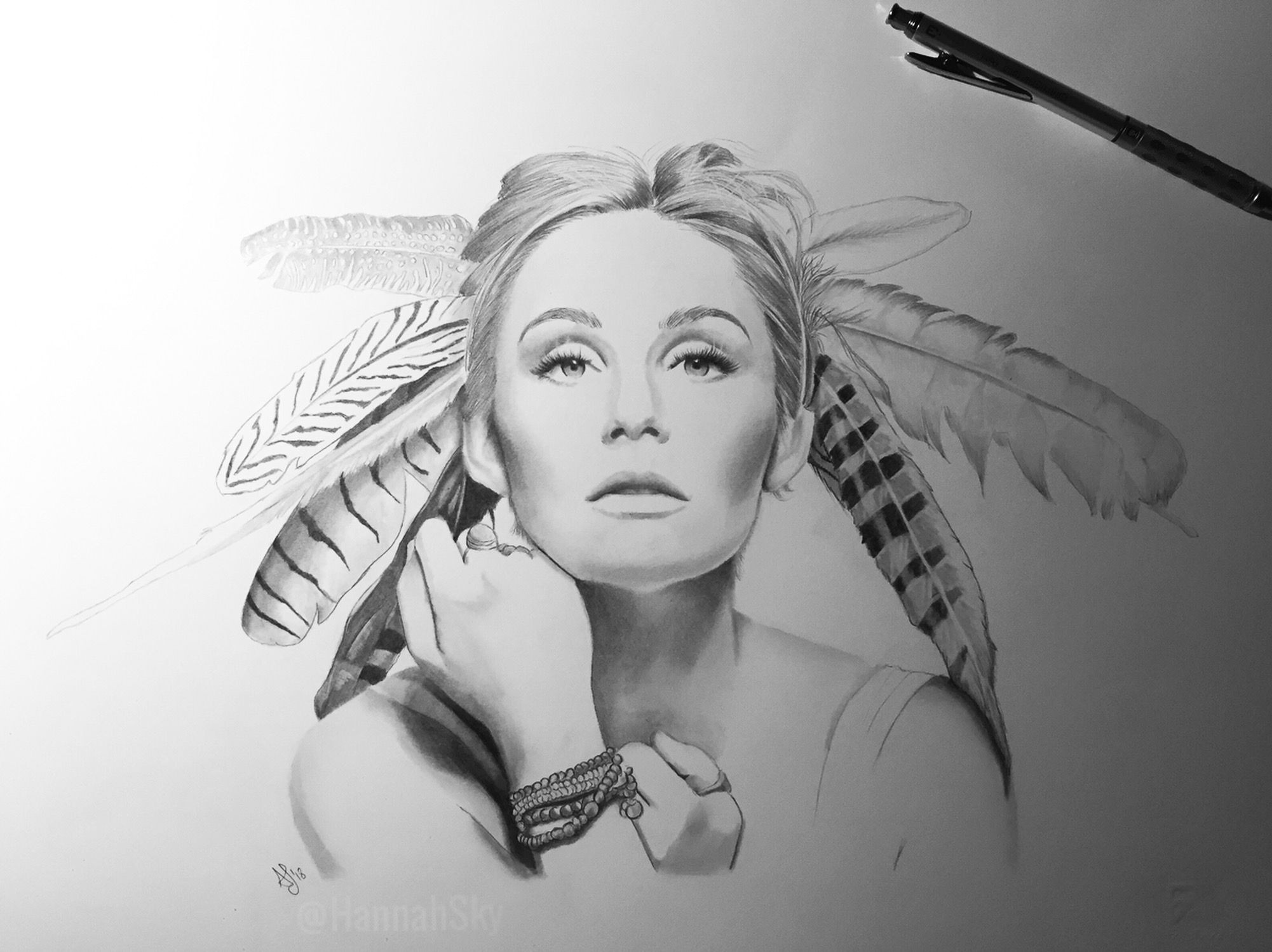 my friend asked me to draw a portrait of singer clare bowen so i did if